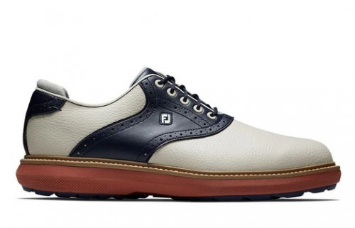 Footjoy - Chaussures homme spikeless Traditions - Vanille/Marine