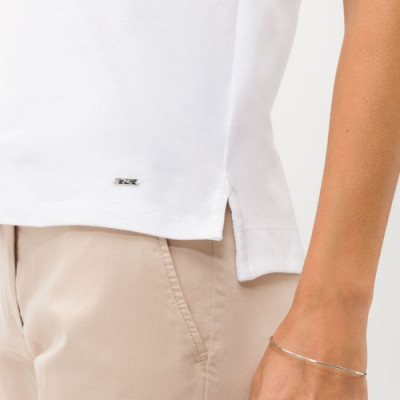 Polo femme Brax Cleo blanc  collection P/E 2023 | Sur CarreGolf.com