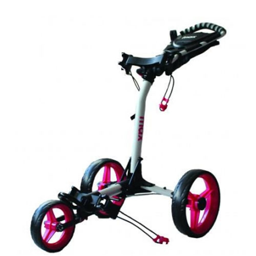 Imax - chariot manuel 3 roues - Blanc/Rose | Achat sur CarreGolf.com