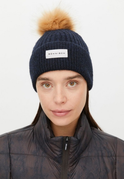 rohnisch bonnet pompom rib beanie