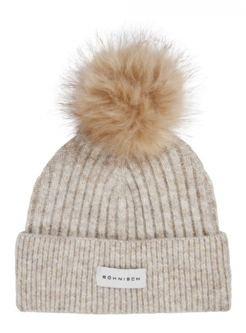 rohnisch bonnet pompom rib beanie