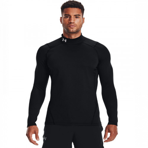 UA CG Armour Fitted Mock-Black / White | Achat sur CarreGolf.com