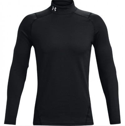 UA CG Armour Fitted Mock-Black / White | Achat sur CarreGolf.com