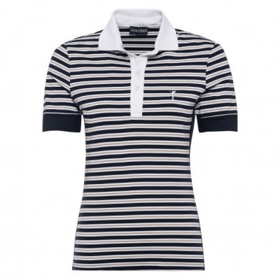 Golfino Polo à rayures The Shifting Dune Femme noir
