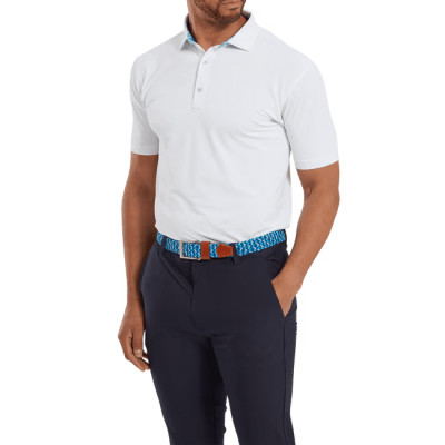 Footjoy polo pique avec garniture de col imprimé primevère h