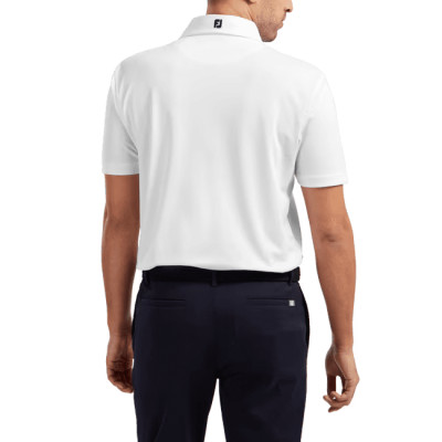Footjoy polo strech piqué uni avec logo FJ sur col