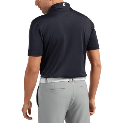 Footjoy polo strech piqué uni avec logo fj sur col homme