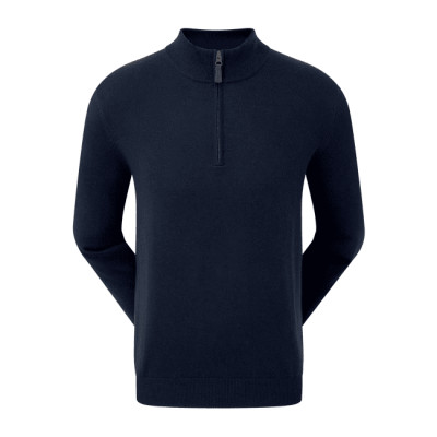footjoy  pull homme wool blend 1/2 zip - Marine