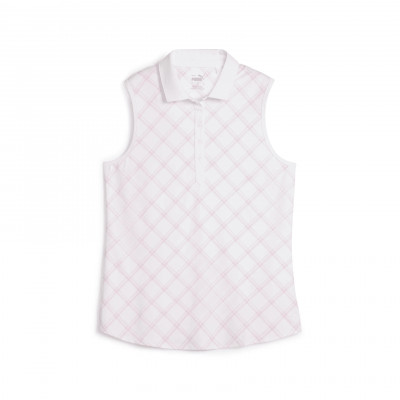 Puma polo plaid sl femme