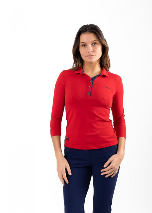 chiberta polo leach manches courtes femme