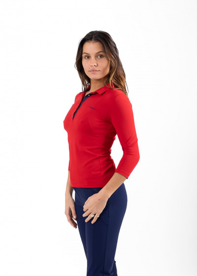 chiberta polo leach manches courtes femme