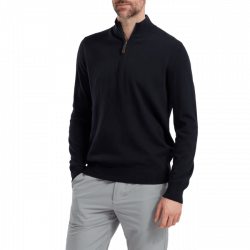 footjoy  pull homme wool blend 1/2 zip - Marine