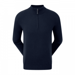 footjoy  pull homme wool blend 1/2 zip - Marine