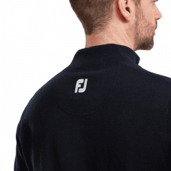 footjoy  pull homme wool blend 1/2 zip - Marine