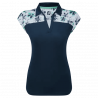 Footjoy polo avec haut fleuri en fil d'écosse femme