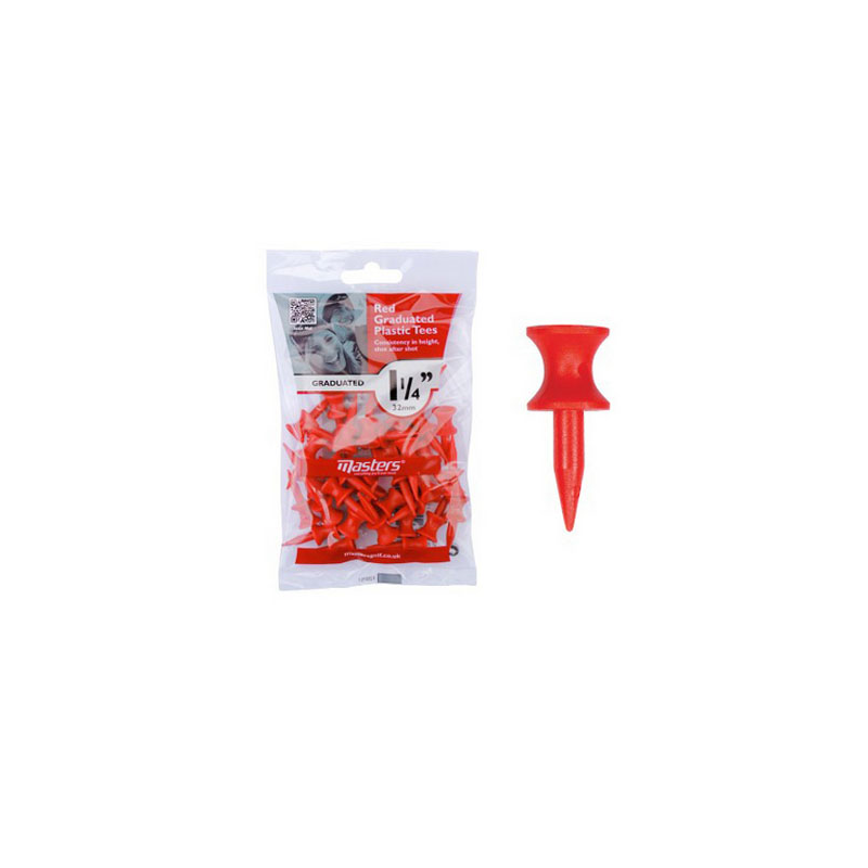 MASTERS  Tees Plastiques à étage 32 mm Rouge