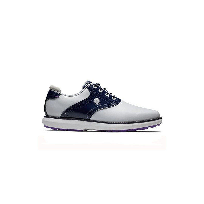 Footjoy  les chaussures Traditions femme - Blanc/Marine/Violet 97926