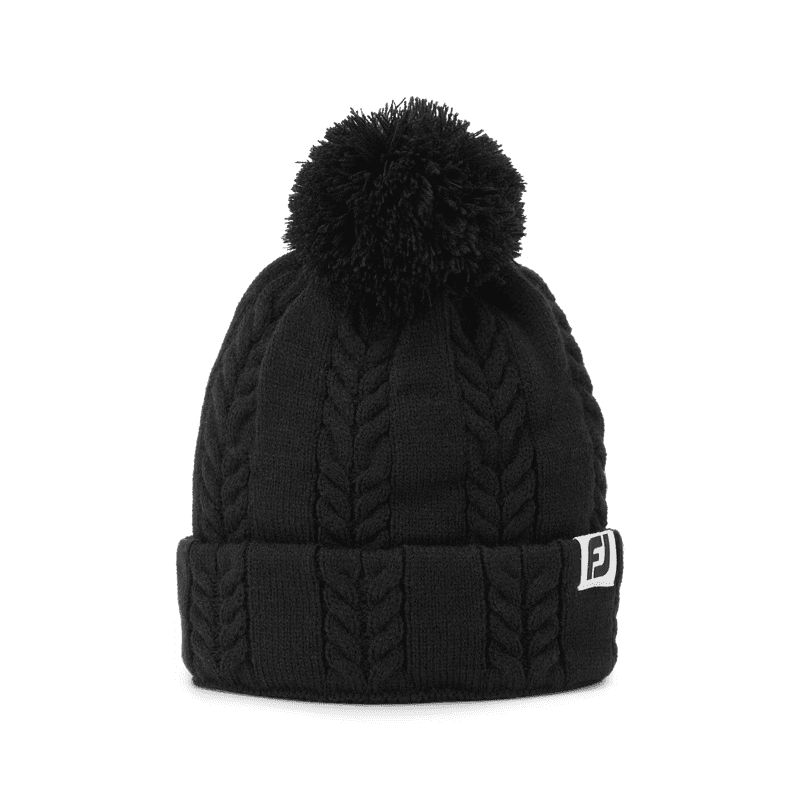 footjoy - bonnet fj knit bobble nv mixte