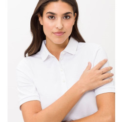 Polo femme Brax Cleo blanc  collection P/E 2023 | Sur CarreGolf.com