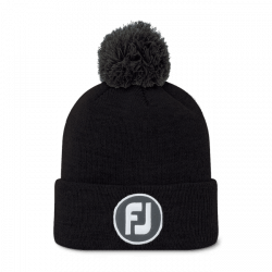 footjoy - bonnet solid pom pom hthr