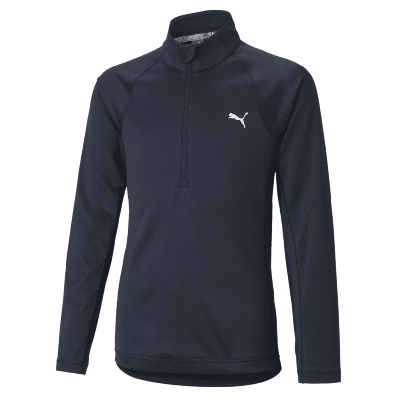 puma pull 1/4 zip fille - bleu marine