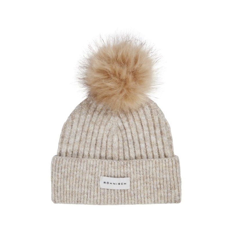 rohnisch bonnet pompom rib beanie