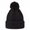 footjoy bonnet pompom en tricot torsadé