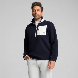 Puma Pull Polaire Fleeze 1/4 zip homme navy white glow