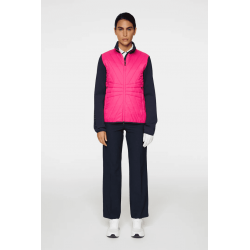 j.lindeberg veste holma quilt hybrid femme pink peacock