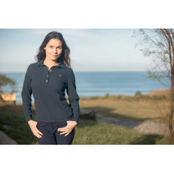 chiberta polo lucia manches longues femme marine