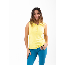 Chiberta polo alegria sans manches jaune femme